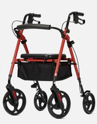 ELENKER Rollator Walker with 10  Wheels, Adjustable Frame Padded Seat & Backrest