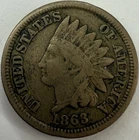 1863 Indian Head Cent Exact Coin Imaged #IND1383