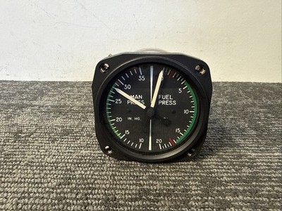 United Instruments, Inc. Manifold Pressure & Fuel Flow Indicator P/N: 6311