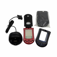 Palm Pilot Model M105 PDA W/ Dock Extra Faceplates Case Tested Working