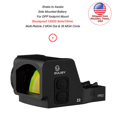 Z2 PRO Multi-Reticle Open Reflex Sight, 2 MOA Dot & 36 MOA Circle for DPP Mount