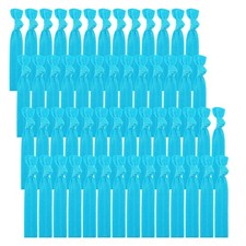 50 Pack Solid Color Knotted Hair Ties No Crease Hair Ponytail Elastics