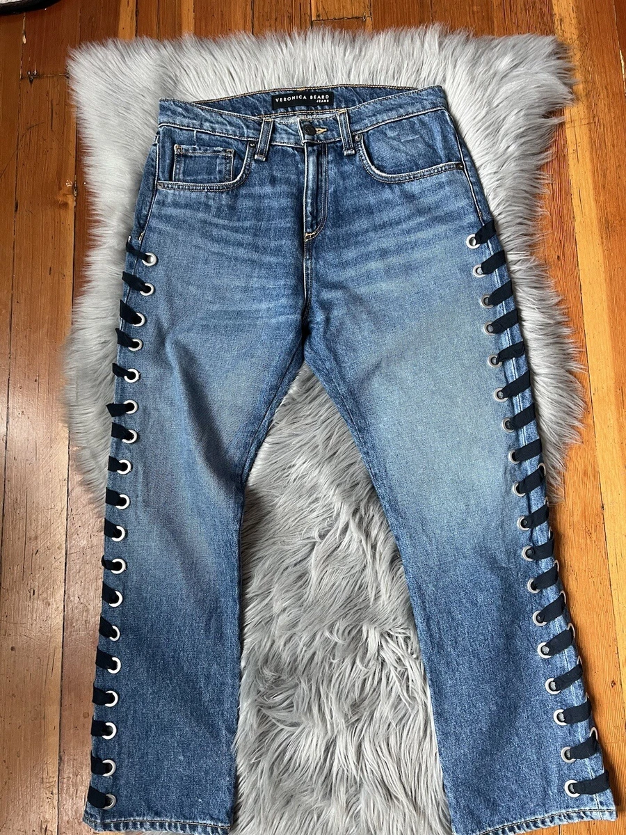 Veronica beard sale lace up jeans