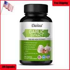 Garlic Extract 5500mg Cholesterol Health Antioxidant Supplement 30/60/120Caps