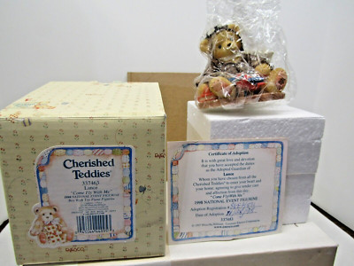 Cherished Teddies LANCE #337463 Boy Aviator with Toy Plane 1997