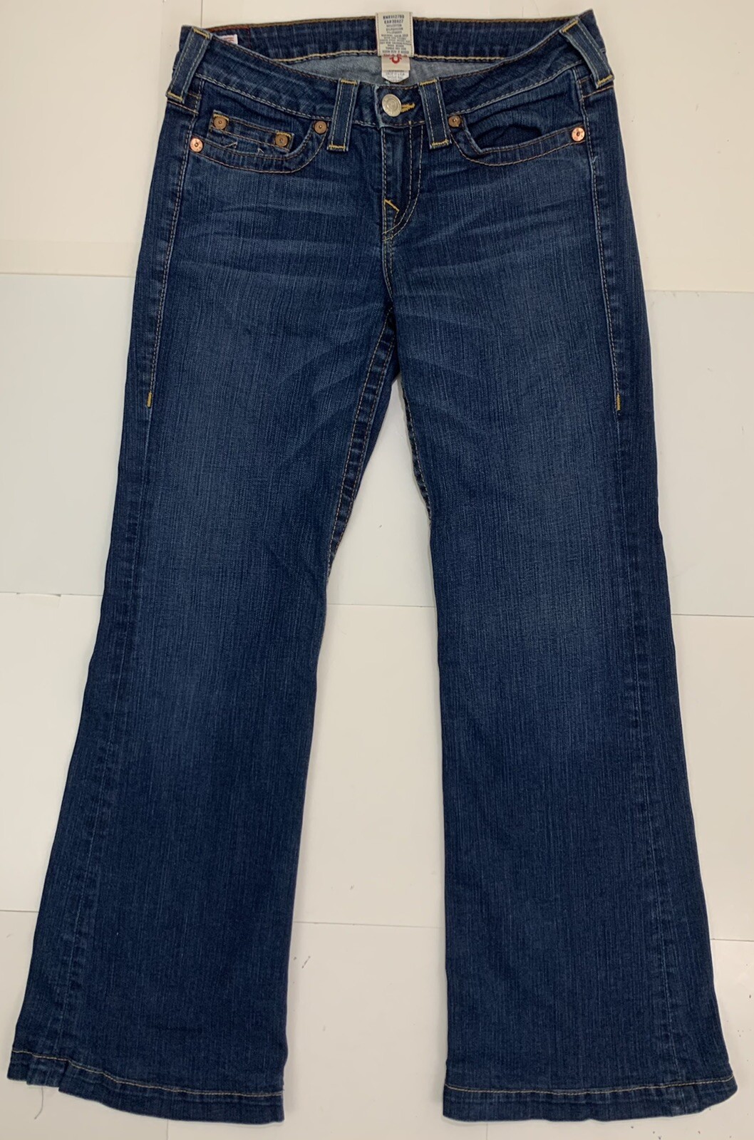 True Religion Claire Flare Boot Cut Blue Denim Jeans Women's Size 29 Made in USA