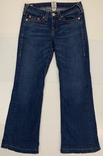 True Religion Claire Flare Boot Cut Blue Denim Jeans Women's Size 29 Made in USA
