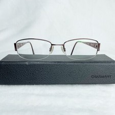Charmant CH10825 BU Titanium Glasses 52 19 140 Eyeglass Frames Half Rim