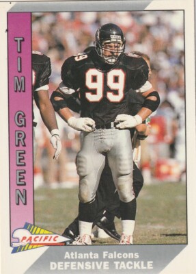 FREE SHIPPING-MINT-1991 Pacific Tim Green #13-PLUS FALCONS BONUS CARDS