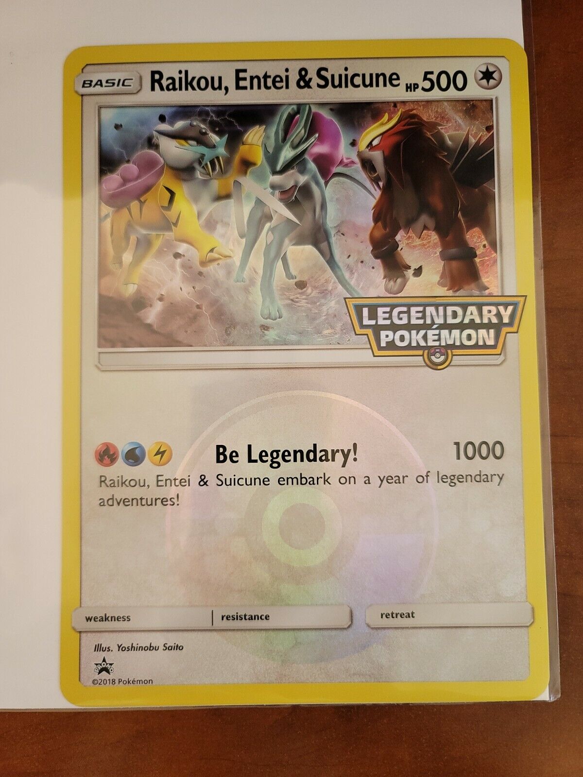 Mavin  NM JUMBO Pokemon RAIKOU+ENTEI+SUICUNE Card BLACK STAR PROMO  Legendary OVERSIZED