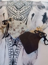 Woman's Western Real Cowhide/Leather Handmade Keychain
