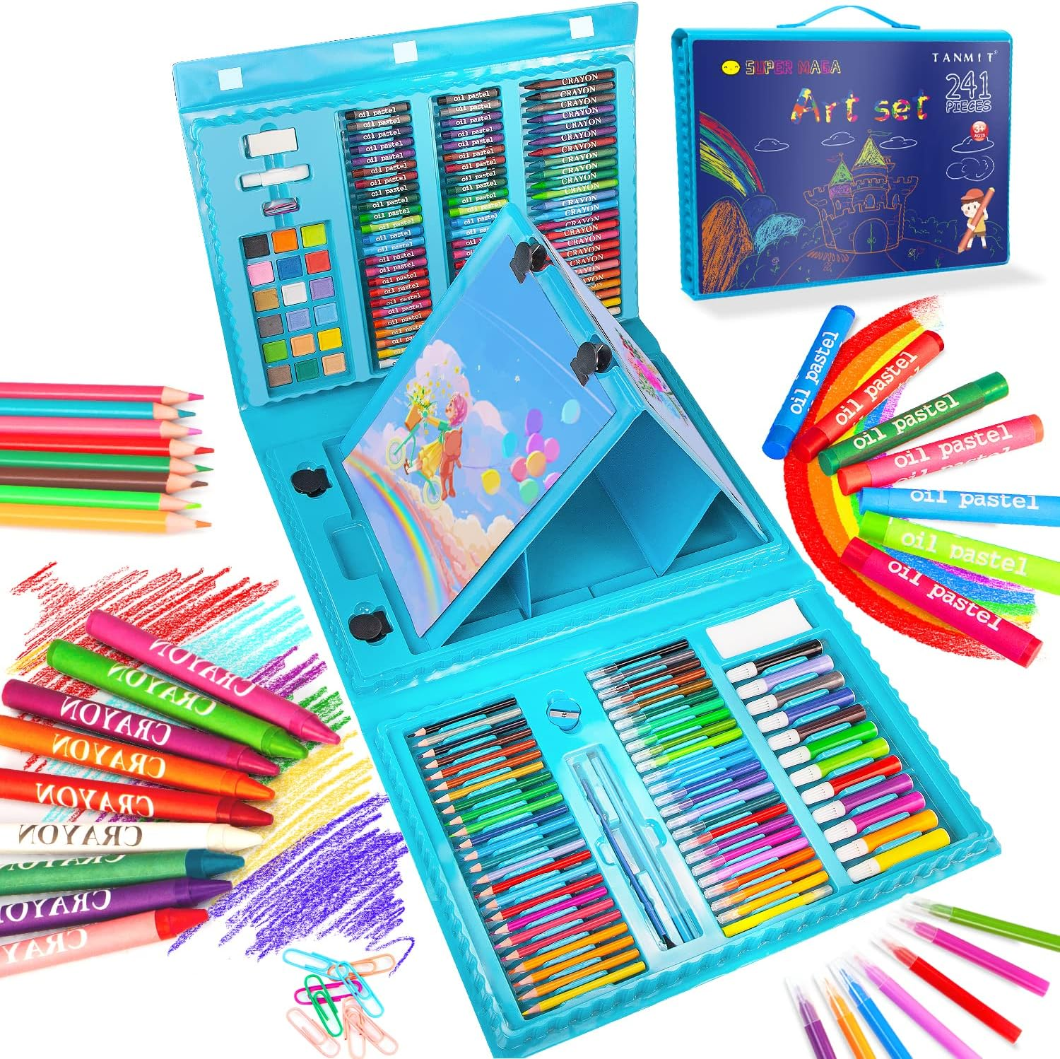 241 PCS Art Supplies, Drawing Art Kit for Girls Boys Teens, Artist Beginners Cra