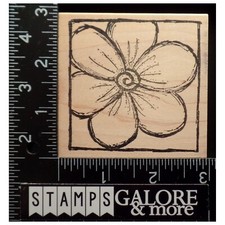 Rubber Stamps SKETCHED LARGE BLOSSOM GARDEN FLOWER BORDER FRAME 3312