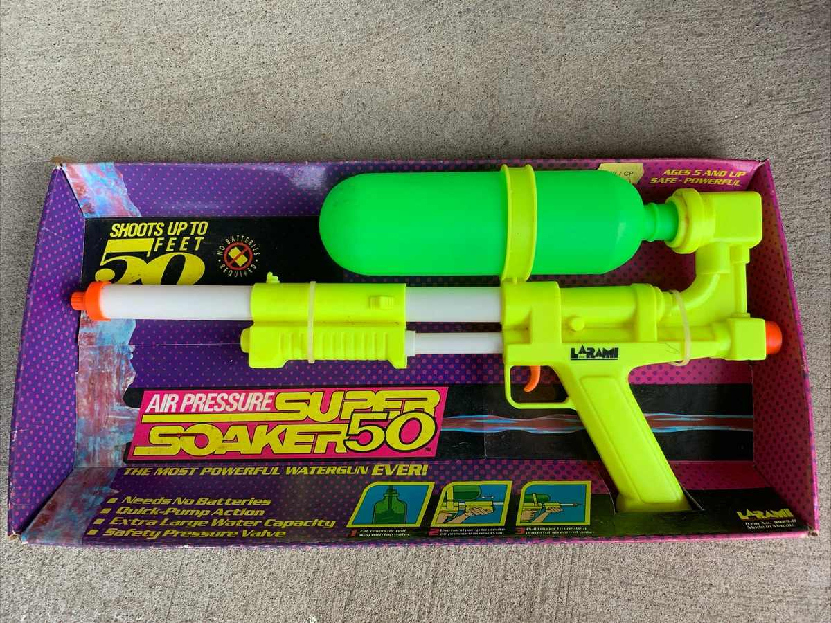 Vintage 1990s Larami Super Soaker 50 Air Pressure Toy Water Gun
