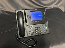 Cisco CP-8961 UC Unified VoIP Business Black Phone w/Stand & Handset