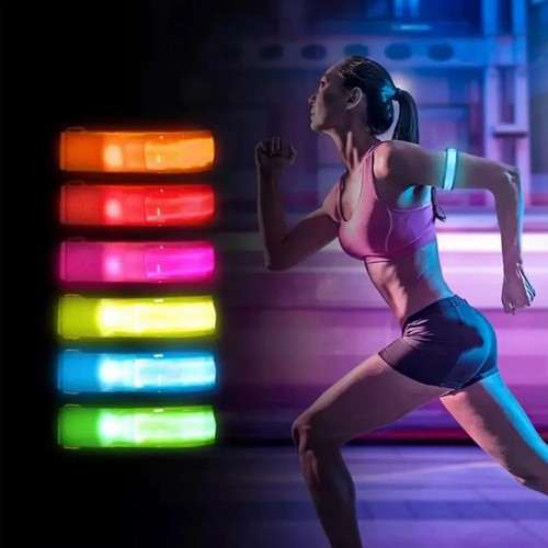Led Wristbands Light For Runner Night Running Armband Adjustable Cycling Usb - Picture 4 of 18