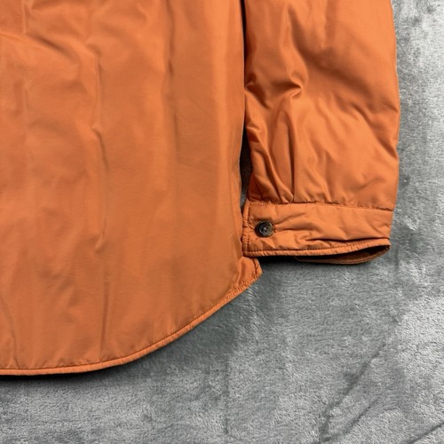 Eddie Bauer Jacket Mens Medium Orange Goose Down Puffer Vintage Winter Button Up - Picture 8 of 14