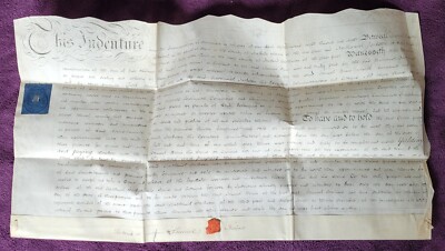 1808 Pergamenteinzug Gehirn nach Jackson Re: Land am Upper & Lower Cross, Fulford