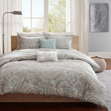 Madison Park Pure Ronan 5 Piece Cotton Comforter Set Down Cozy Bedding Set Shams