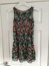 Mango Multicoloured Abstract 3 Tiered Bottom Dress Size XS