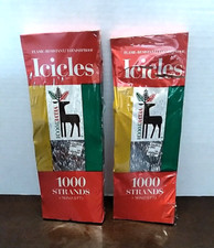 Tinsel Icicles 2 Boxes 1000 Strands 18"Inch Christmas Tree Decoration Velvetouch