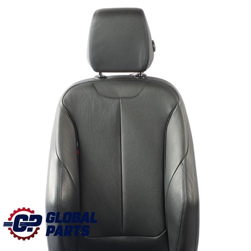 BMW F30 F31 LCI M Sport Seat Front Right O/S Heated Black Leather Contrast Blue - Picture 2 of 14