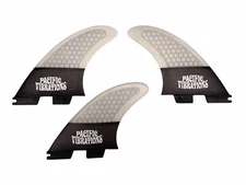 Pacific Vibrations Am Large Fcs2 SURFBOARD TRI 3 FIN SET Carbon Honeycomb Fins