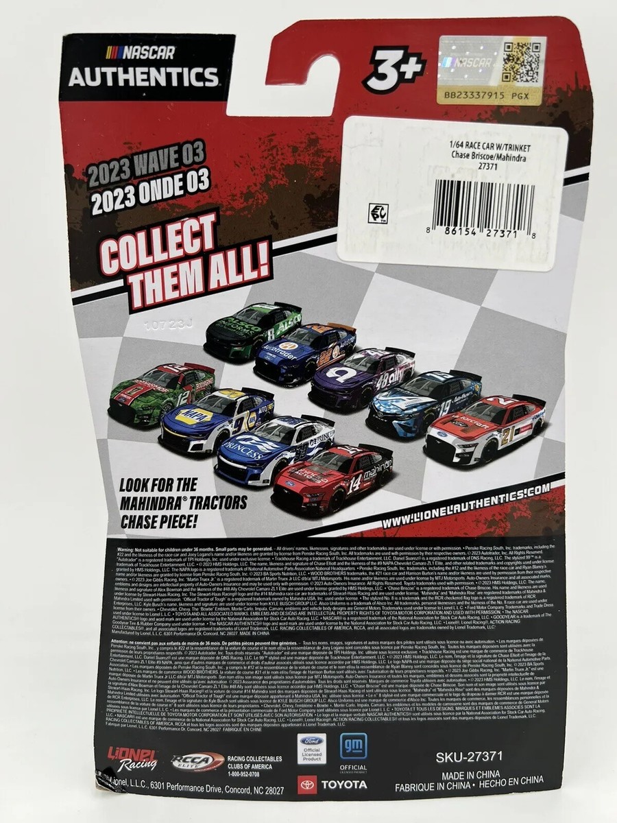 NASCAR Authentics 2022-2024 Waves 1:64 Die Cast Cars With Sticker