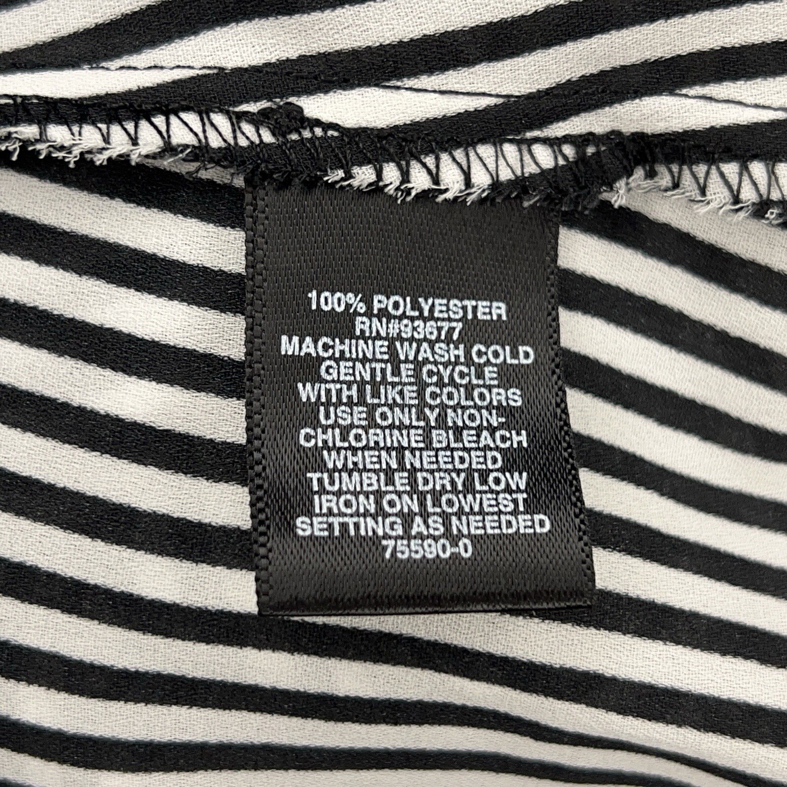 MEDIUM BOLD ELEMENTS BLACK WHITE STRIPE BLOUSE SI… - image 9