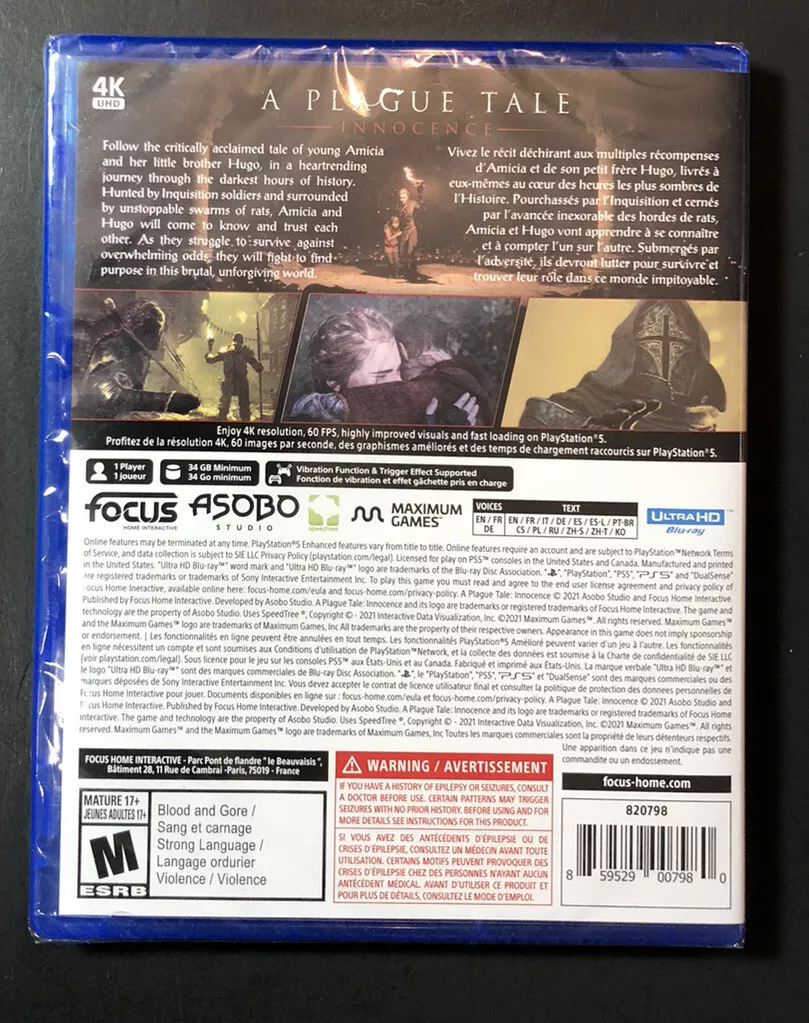A Plague Tale: Innocence PS5