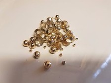 ASSORTED GOLDTONE RESIN BEADS-------40 BEADS ---GREAT FOR JEWELRY DESIGNERS  