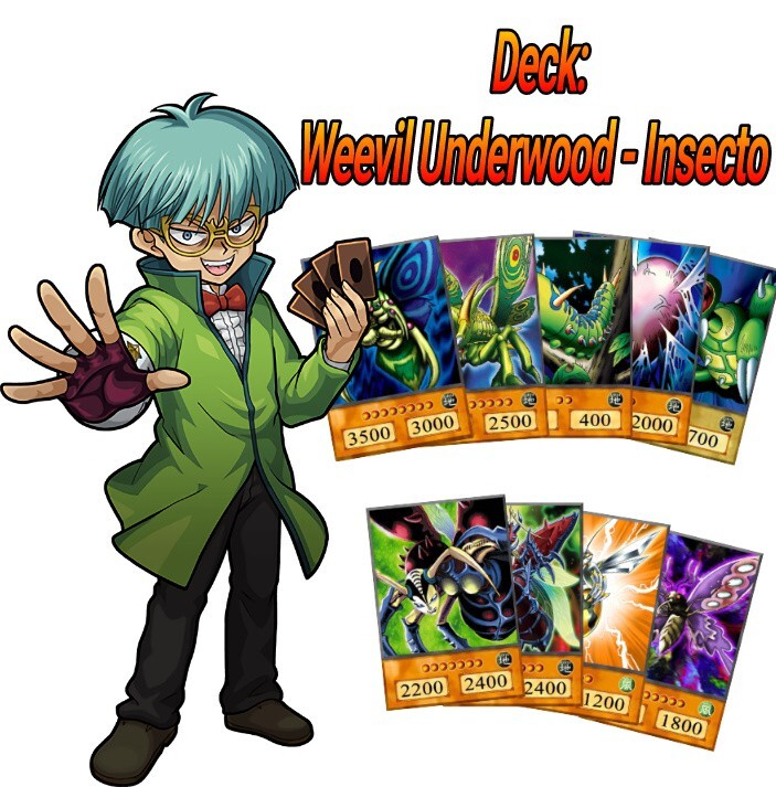 Yugioh Cards Anime Style - Deck - Weevil Underwood - Insecto (45 Cards) Yugioh Cards Anime Style - Deck - Weevil Underwood - Insecto (45 Cards)