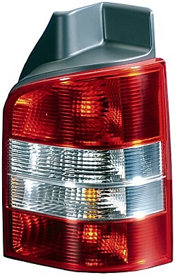 KE-Autoparts Tail Lights For VW T4 Bus Transporter – Pair Red/Black Crystal, Halogen, 12V, OEM 701945095