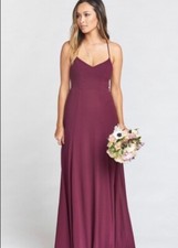 Show Me Your Mumu Godshaw Goddess Gown Bridesmaid Lace Up Dress Merlot Size L