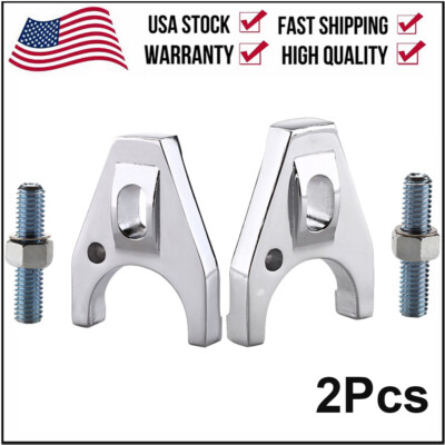 2SETS Chrome Billet Aluminum Distributor Clamp Hold Down For SBC BBC SB BB HEI