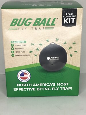 Bug Ball Starter Kit Biting Fly Trap, Eco Friendly (2 Pack Complete Kit)