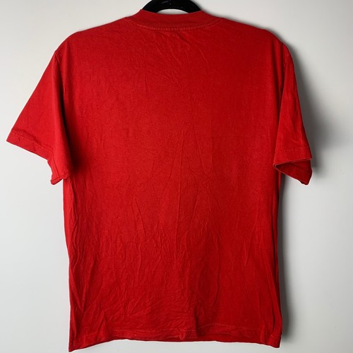 Nike Just Do It Logo Red Loose Fit Short Sleeve T Shirt Men's Size Medium M - Picture 5 of 8