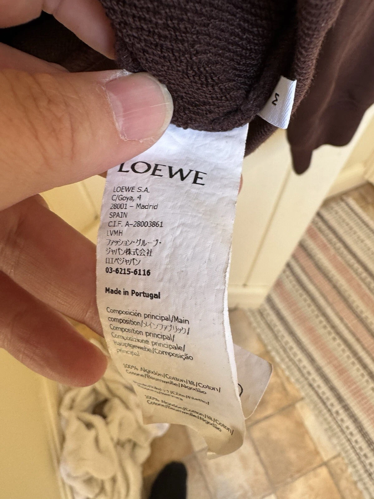 Felpa con cappuccio uomo LOEWE originale taglia M