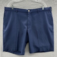 Peter Millar Shorts Mens 40 Blue Golf Salem Performance Short Pants EB82 Logo