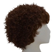 New Hand Knit Beanie Hat Brown Ultra Soft Chemo Cap Fluffy Eyelash Sleep-In Wash