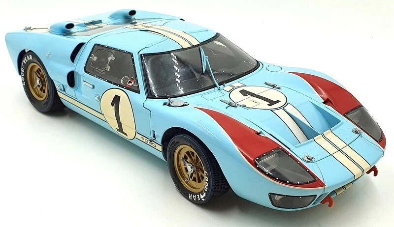 Exoto 1/10 Scale Diecast 10011 - Ford GT40 MKII 1966 #1 K.Miles - Blue/Red - Image 2 of 4