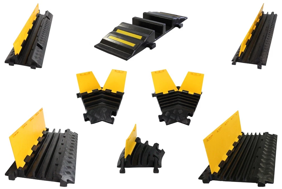 1|2|3|5 Kanal Schlauchbrücke Kabelbrücke C- B Schläuche überfahrbar 7,5-20 t WOW