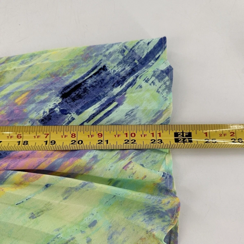 Apt 9 Falda Midi Plisada Estampado Abstracto Con Cintura Elástica M Acuarela b Foto 4 de 4