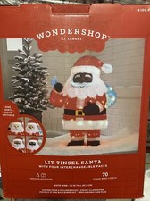 WONDERSHOP At Target Lit Tinsel Santa 32  Height Open Box