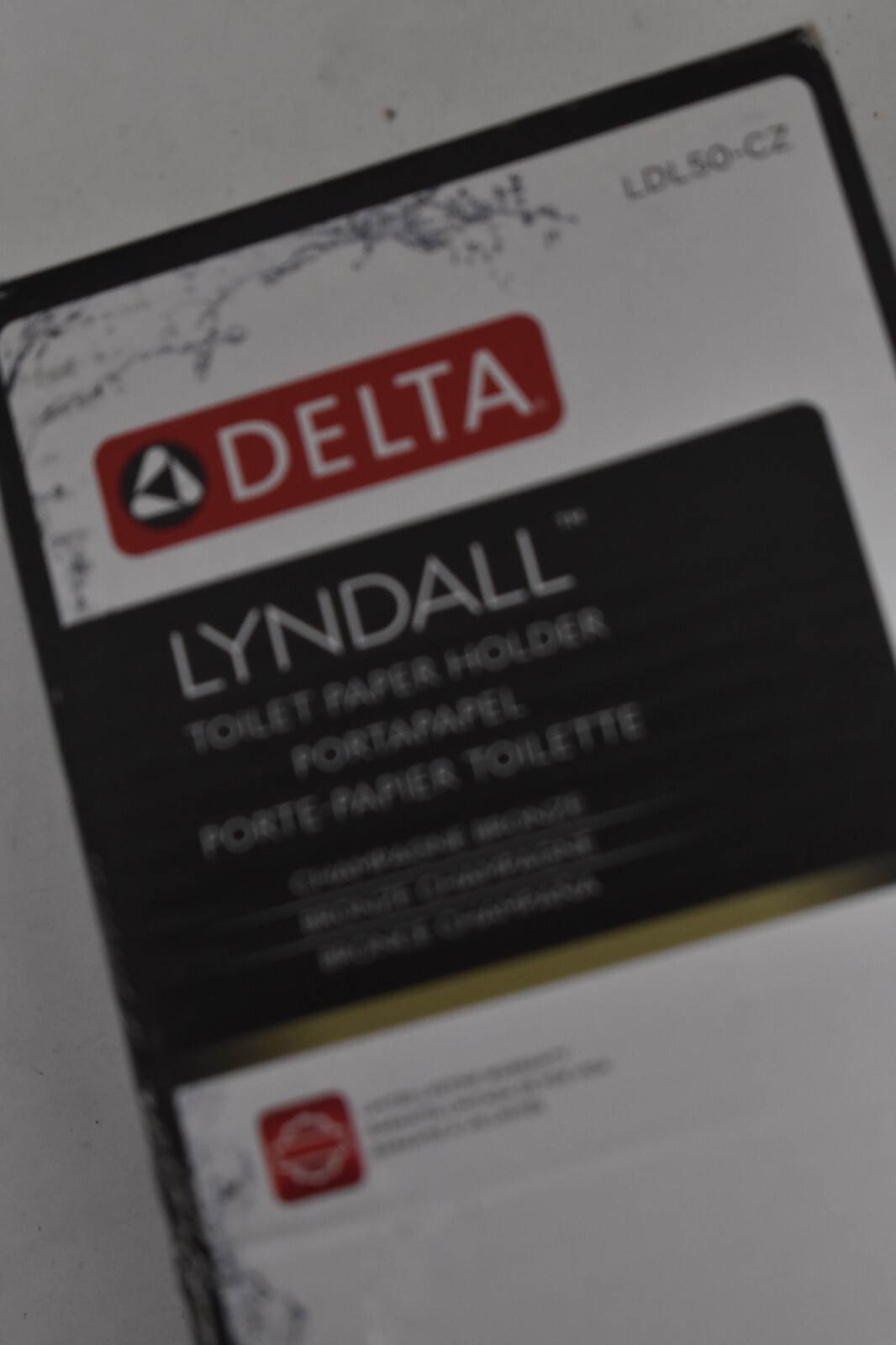 Delta Lyndall Toilet Paper Holder Champagne Bronze Finish Single Post LDL50CZ for sale online