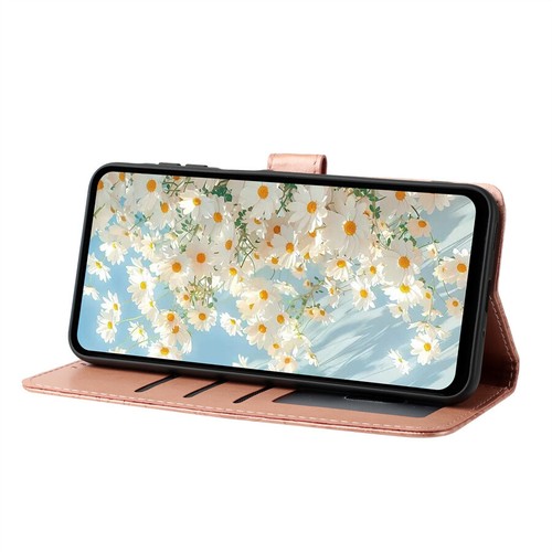 Phone Cover for ZTE Blade A53 Pro A52 A34 A54 A33S Daisy Embossed Wallet Case - Picture 6 of 22