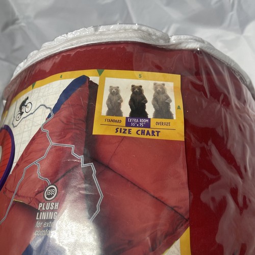 NOS Vintage anni '90 Igloo Campeggio Borsa a Pelo Leggenda Rosso Blu Giallo MADE USA - Foto 8 di 12