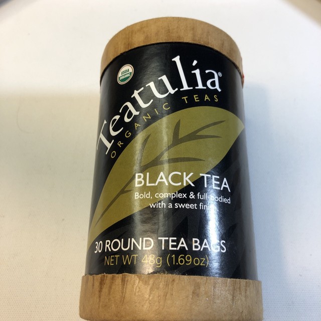 Teatulia Organic Black Tea 30 Round Tea Bags Bold Complex Full bodied 48grams…. for sale online