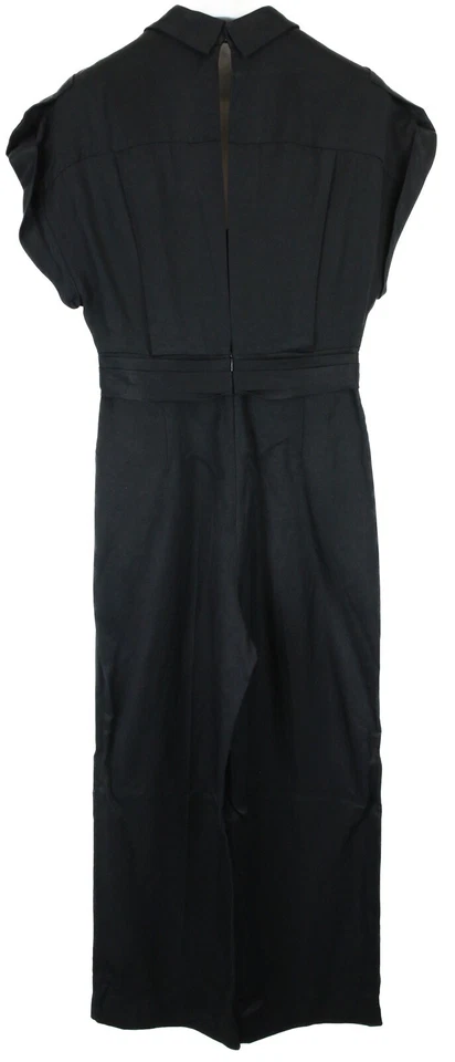 Sandro Tenerife Overall Damen (Eu) 42 Kurzärmelig Plissiert V Hals Zip Schwarz - Bild 2 von 4