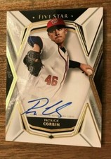 2019 Patrick Corbin Topps Five Star Autograph FSA-PC Auto AU Washigton Nationals